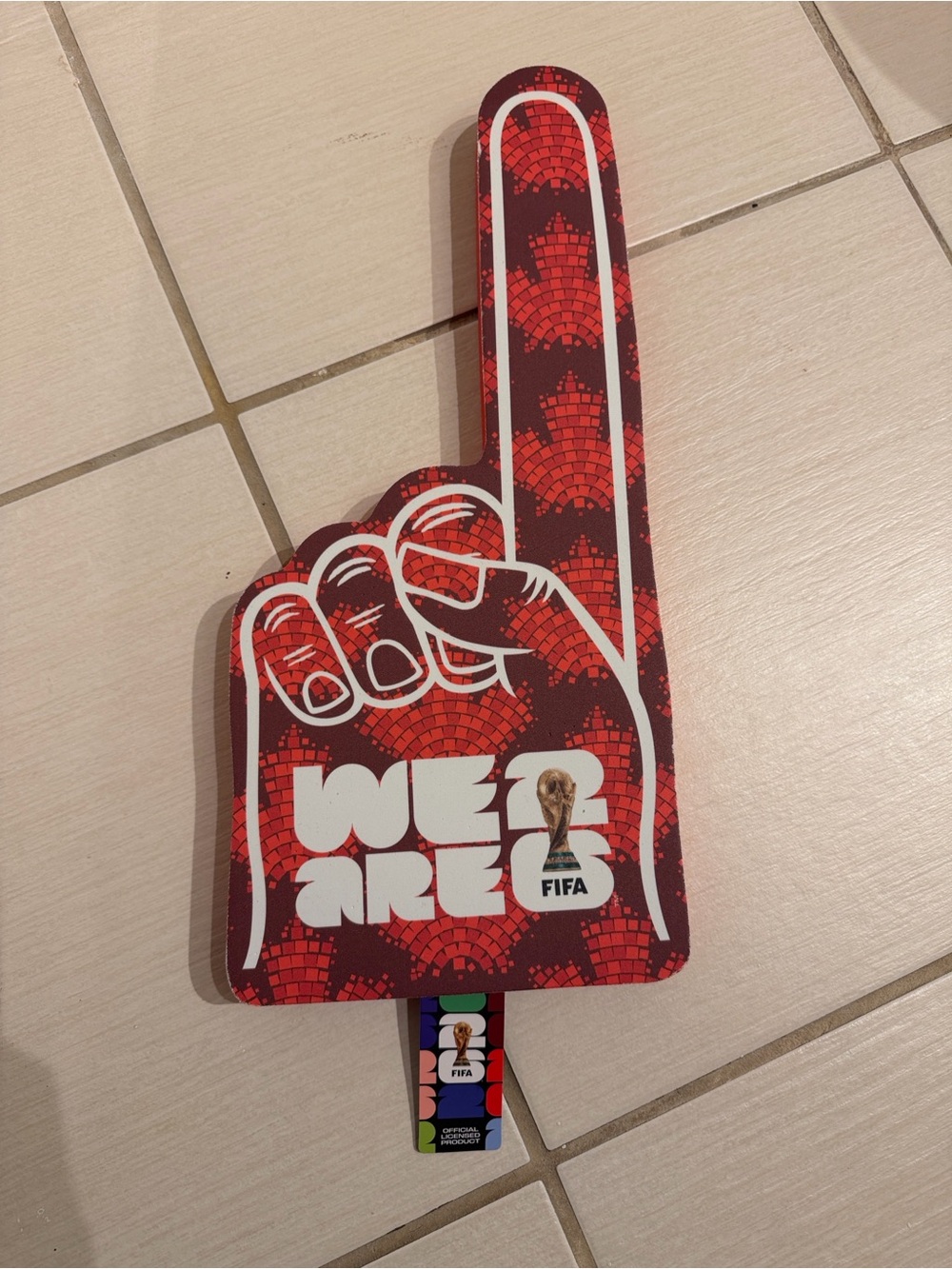We Are Canada 2026 World Cup FIFA Foam Finger - Red Maple Leaf
